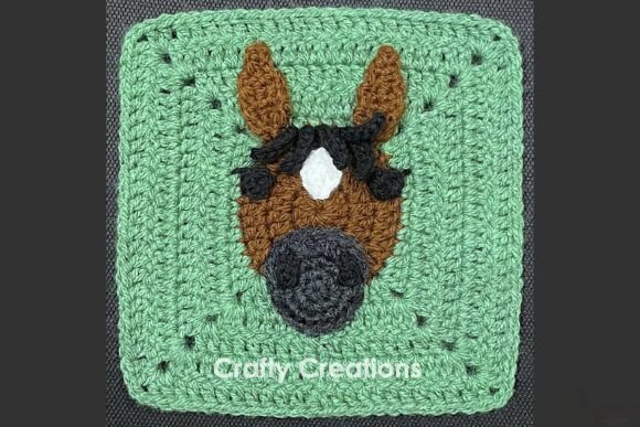 Horse Granny Square Crochet Pattern