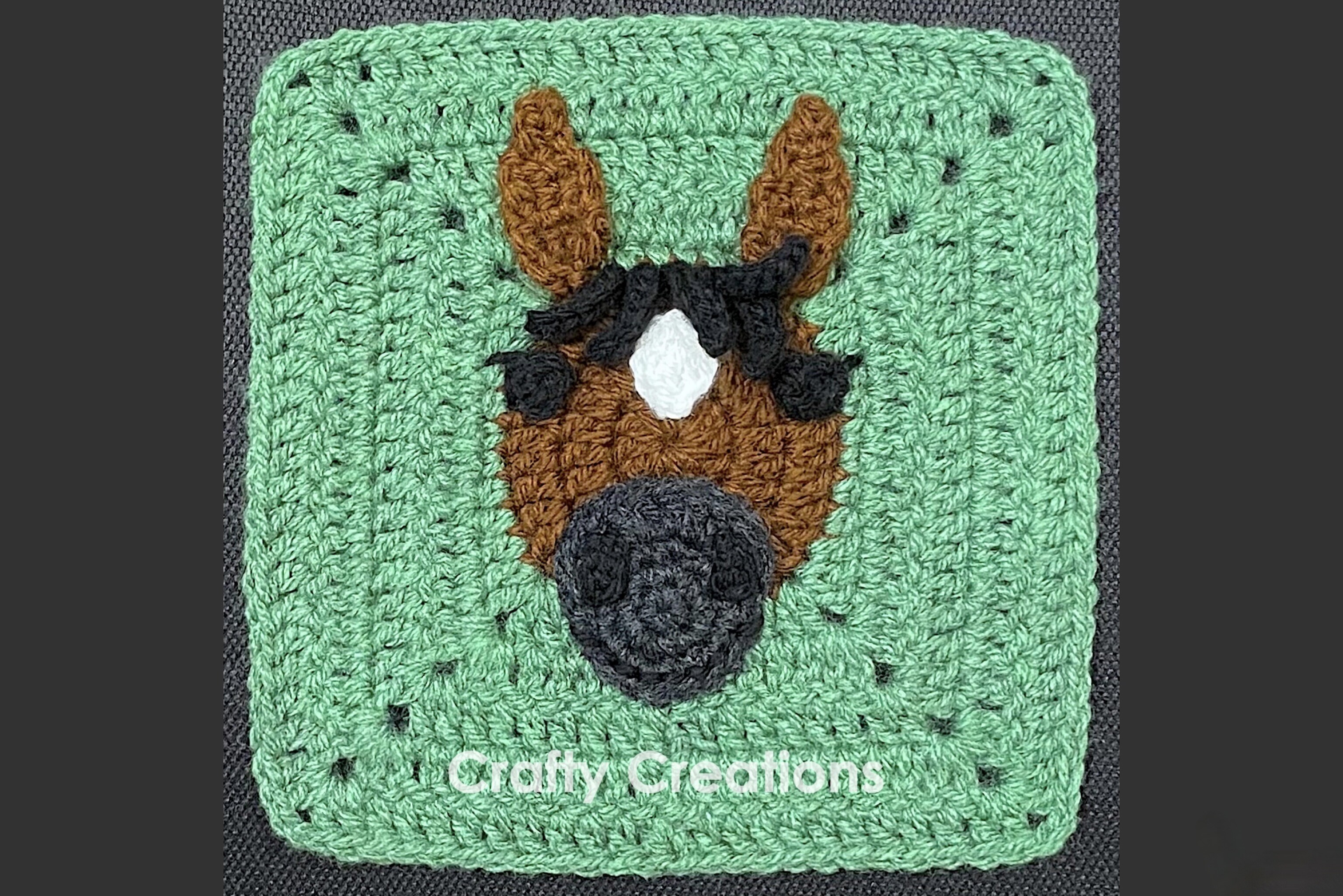 Horse Granny Square Crochet Pattern