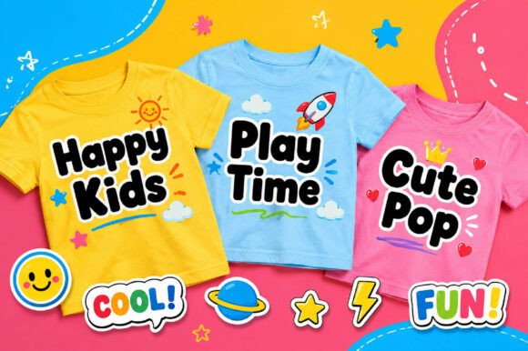 Kidpop Font PNG with transparent background - Preview 2