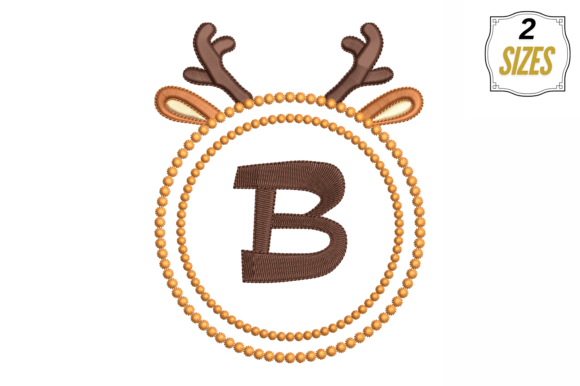 Letter B in Cute Frame