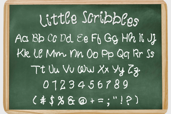 Little Scribbles Font PNG with transparent background - Preview 4