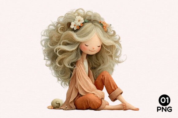 Little Summer Girl PNG Clipart Bundle Bundle · Creative Fabrica