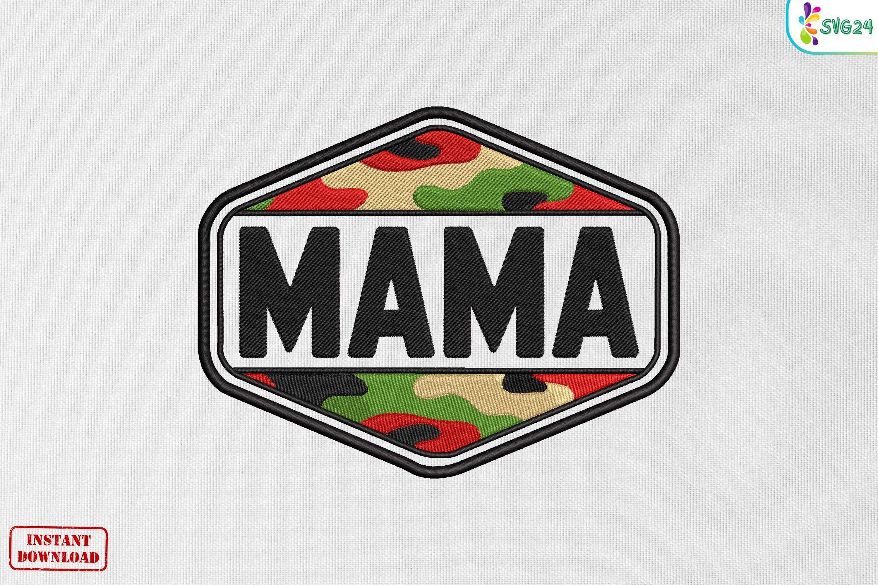 Mama Camouflage Applique Patch