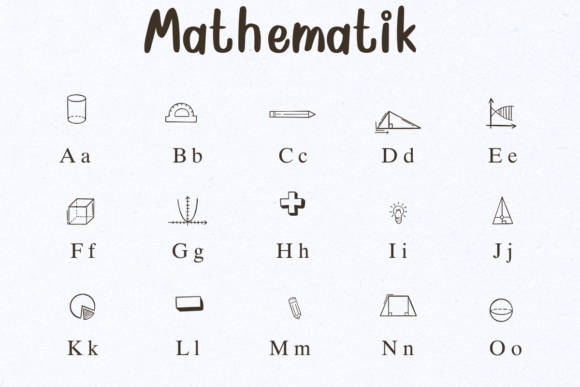 Mathematik Font PNG with transparent background - Preview 1