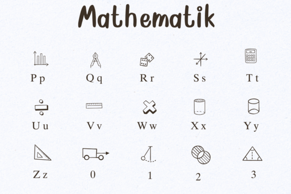 Mathematik Font PNG with transparent background - Preview 2