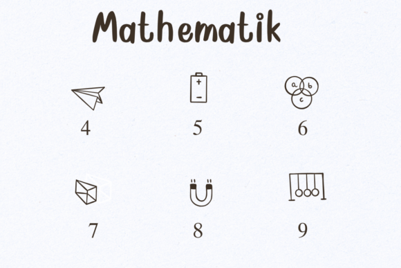 Mathematik Font PNG with transparent background - Preview 3