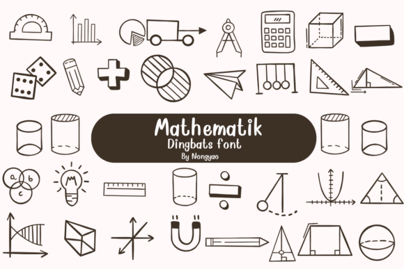 Preview of Mathematik dingbat font