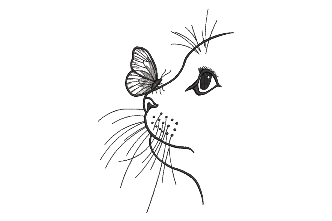 Minimalist Cat Face