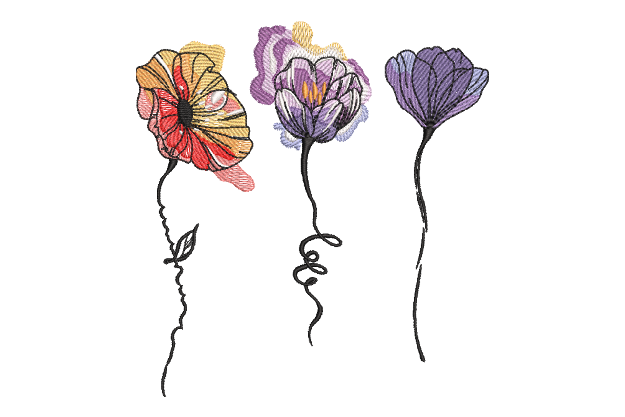 Modern Wildflower Trio
