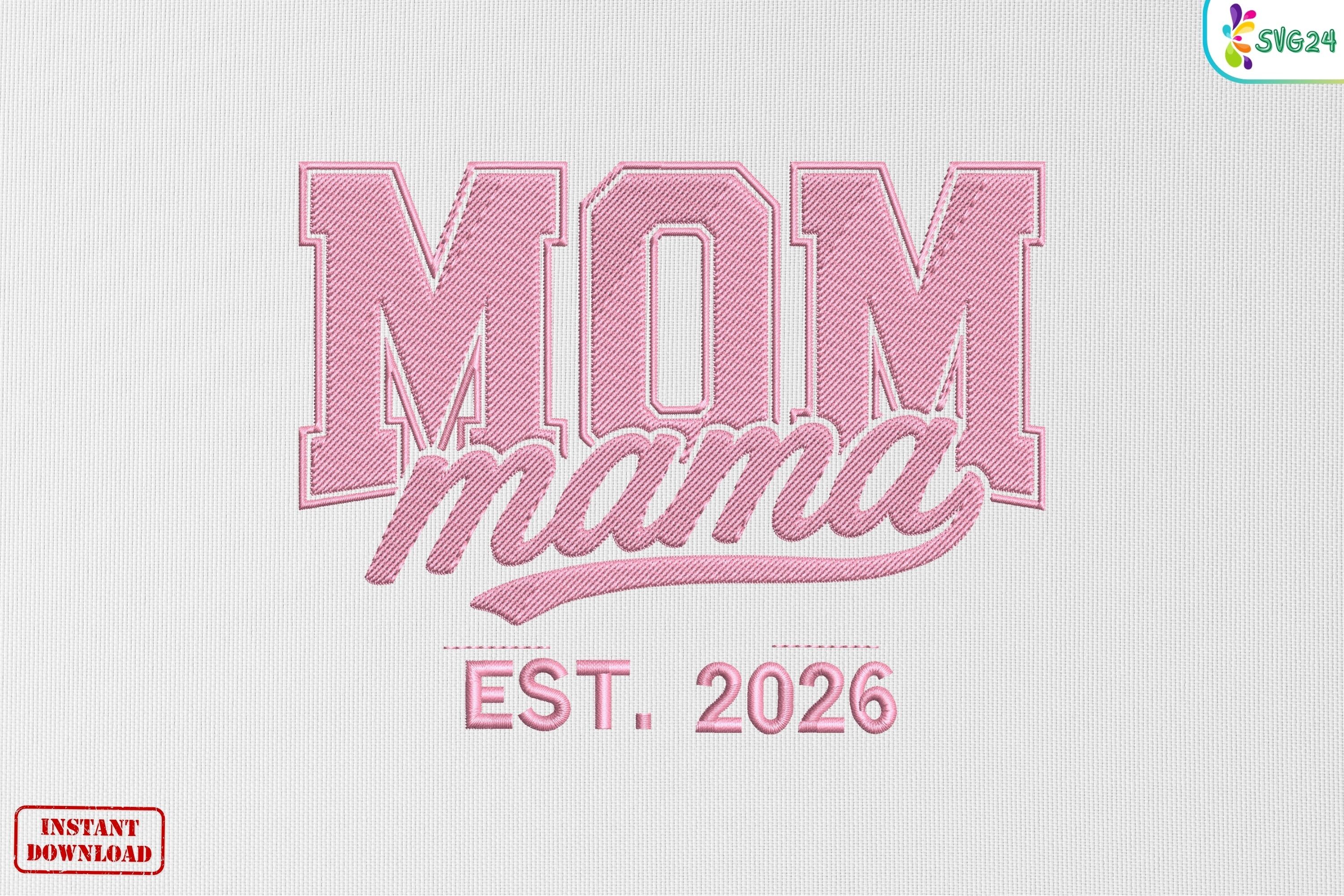 Mom Varsity Applique Patch