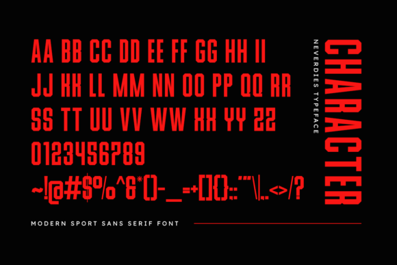 Neverdies Font PNG with transparent background - Preview 1