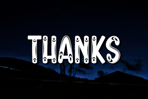 Night Starmoon Font PNG with transparent background - Preview 4