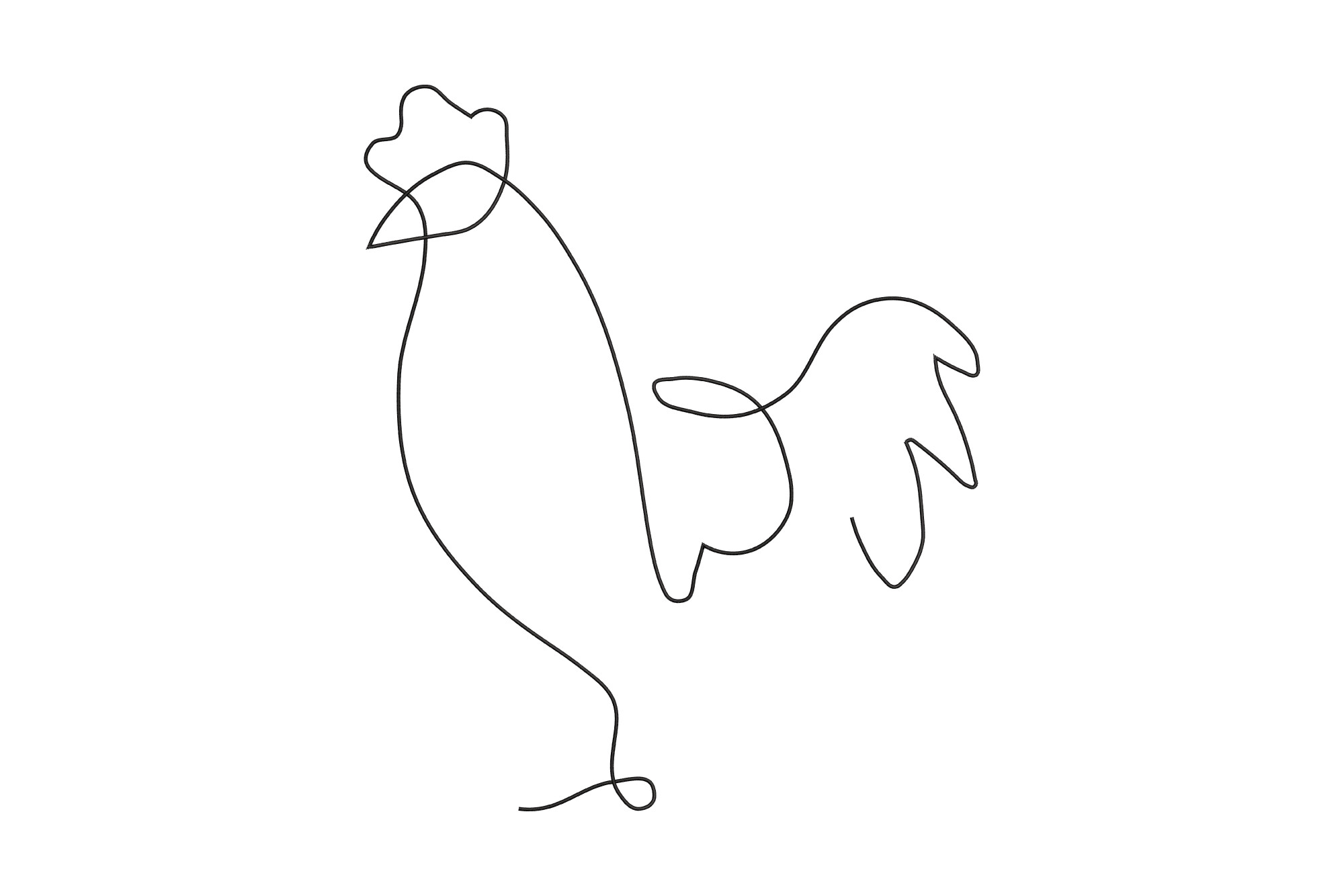 One Line Chicken