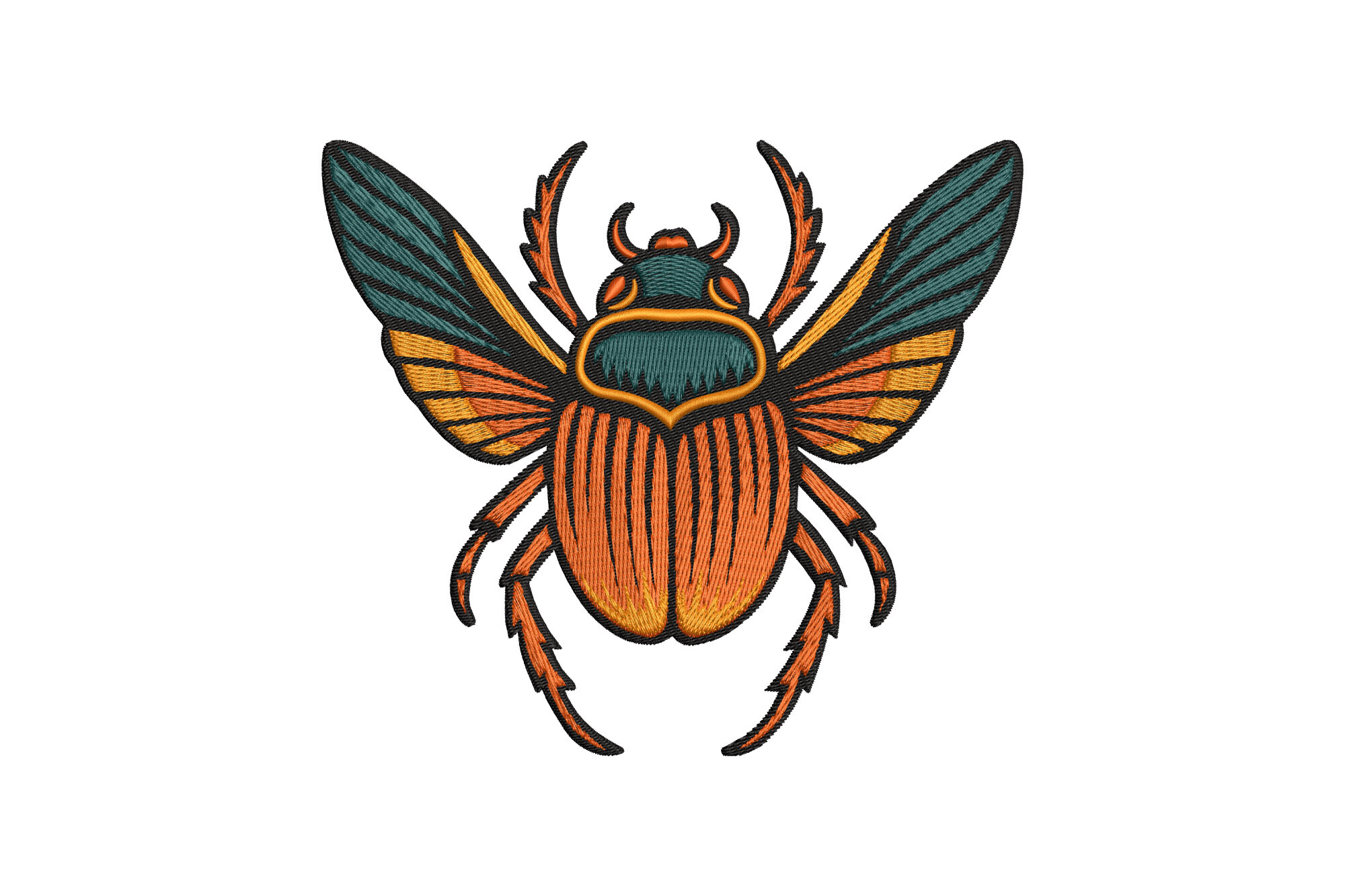 Ornate Egyptian Scarab Beetle