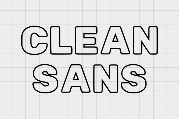 Outgrid Contour Font PNG with transparent background - Preview 3