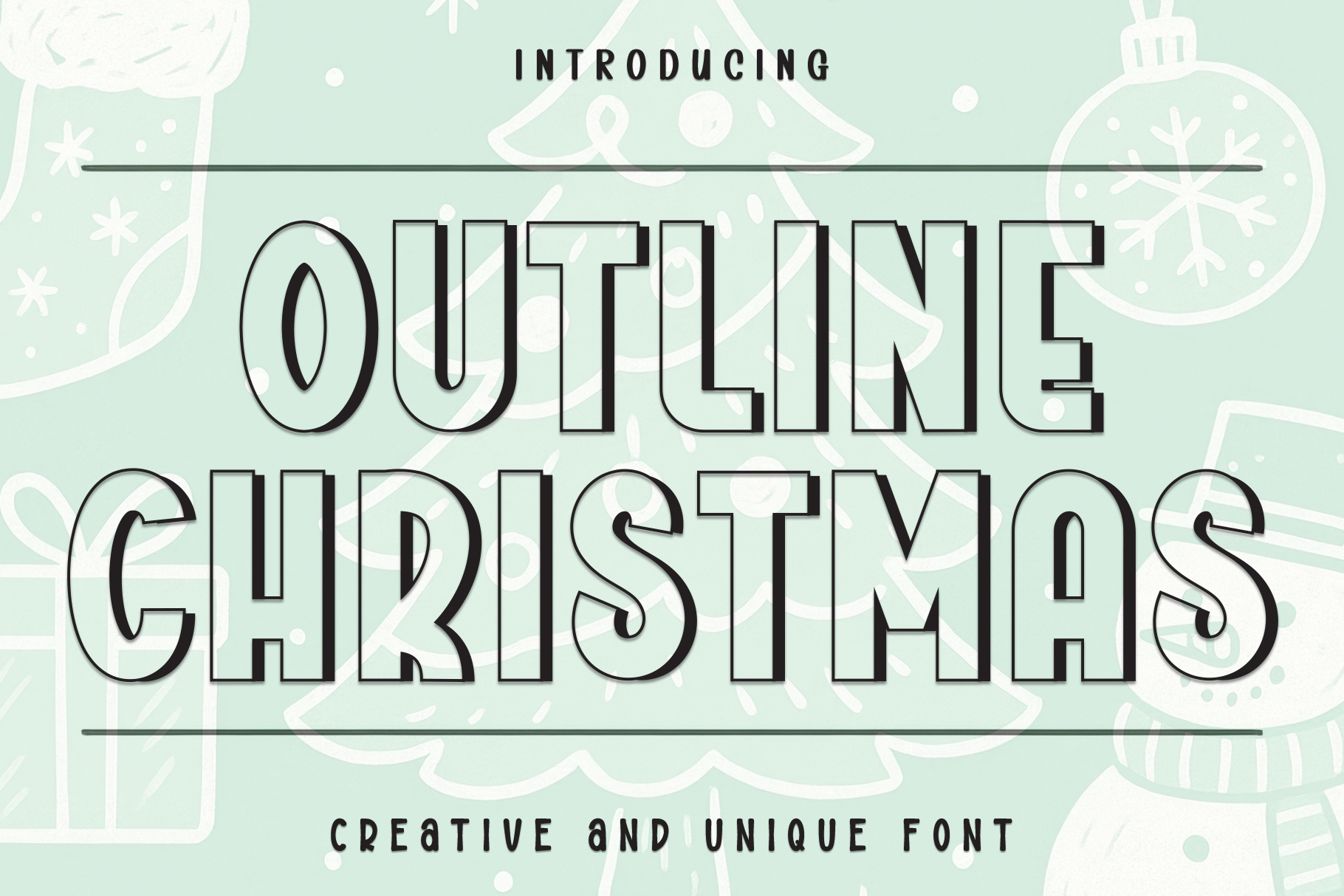 Outline Christmas Font - photo 1