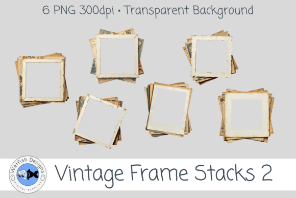 PNG Vintage Frame Stacks 2 Gráfico Elementos Decorativos Por Wetfish Designs