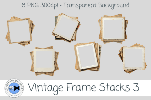 PNG Vintage Frame Stacks 3