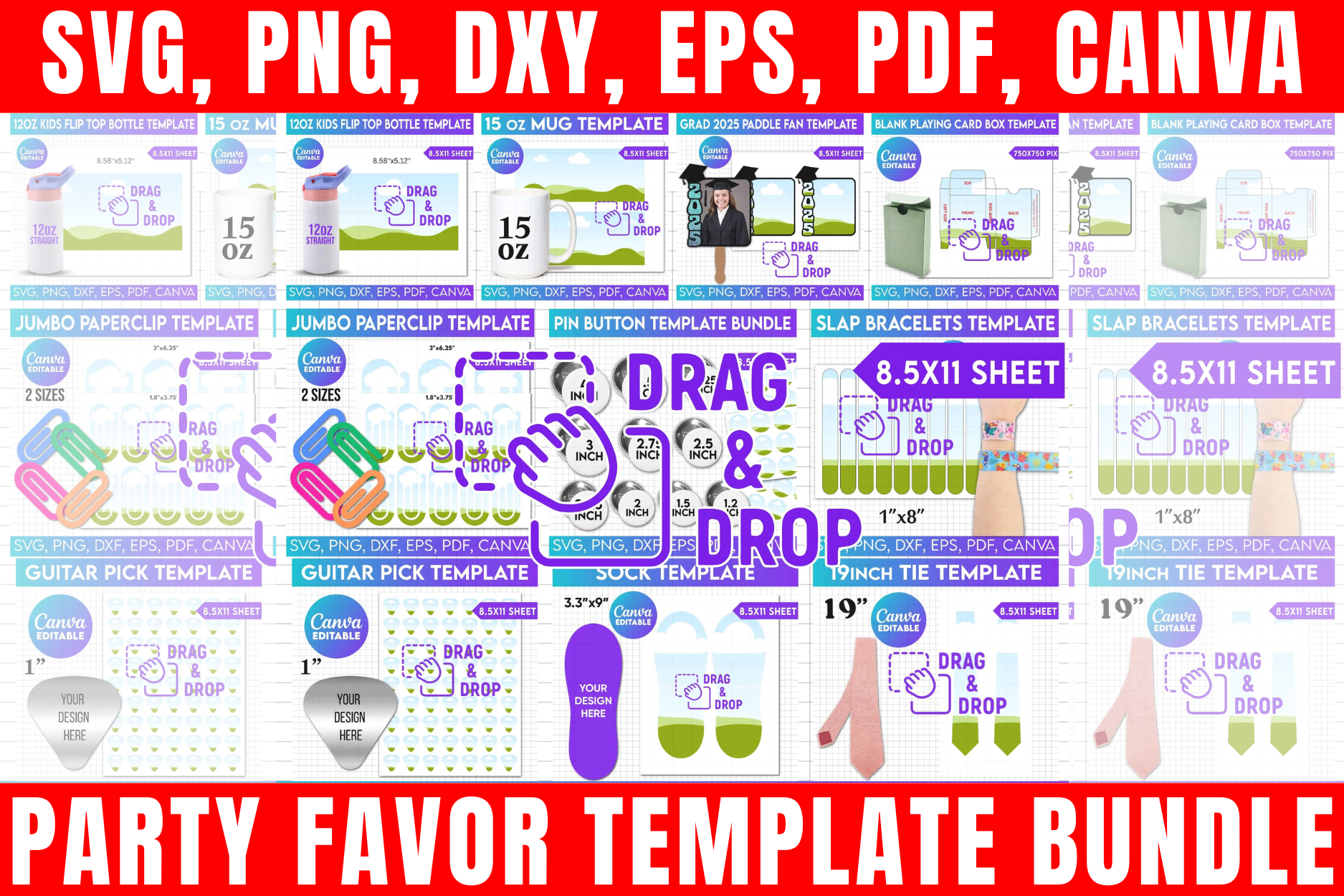 Party Favor Template Bundle