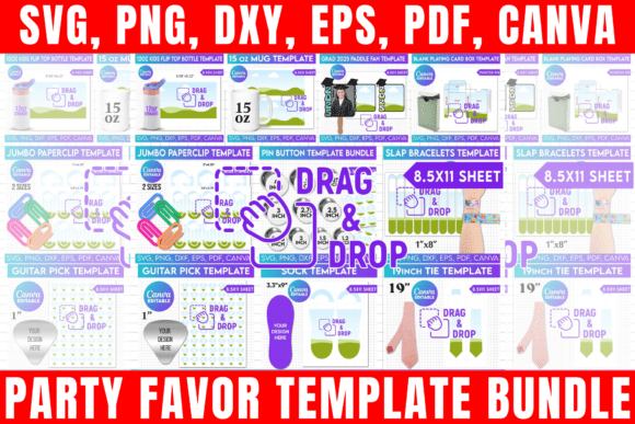 Party Favor Template Bundle Graphic Print Templates By freshzone228