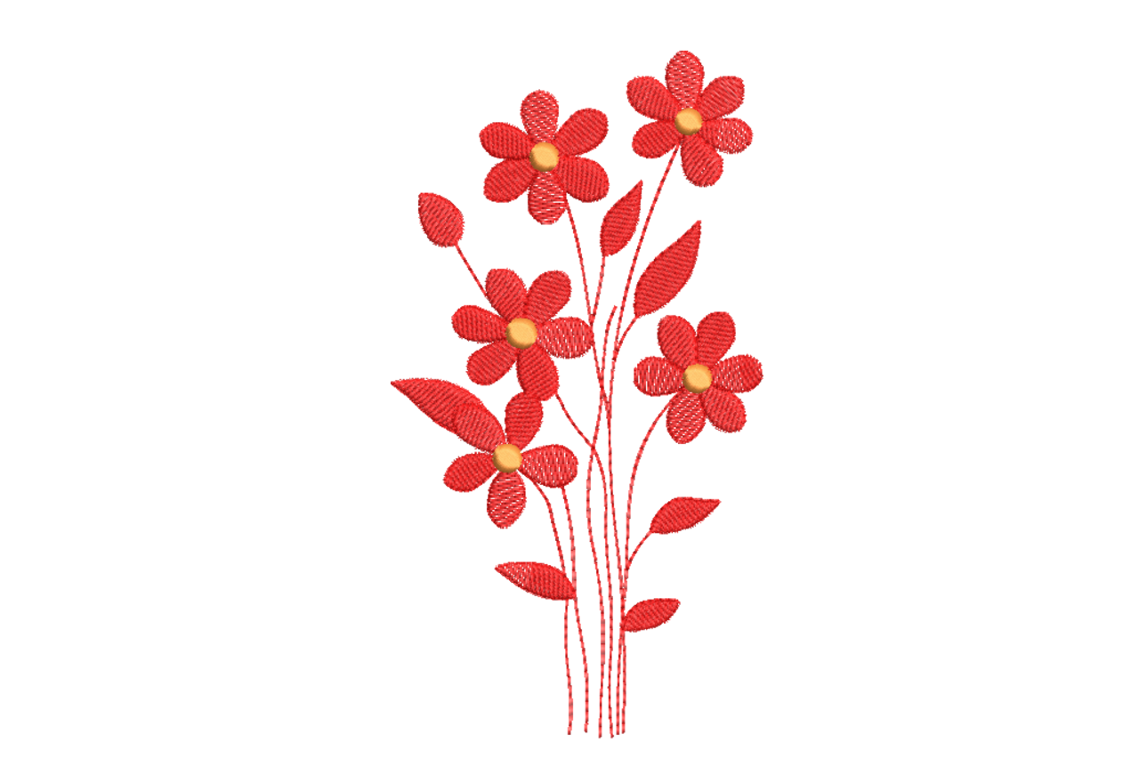 Red Daisy Spray