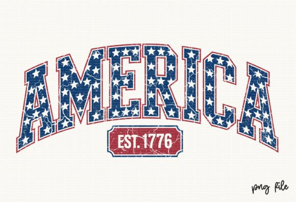 Retro America Patriotic, 4th of July PNG Graphic T-shirt Designs By createaip