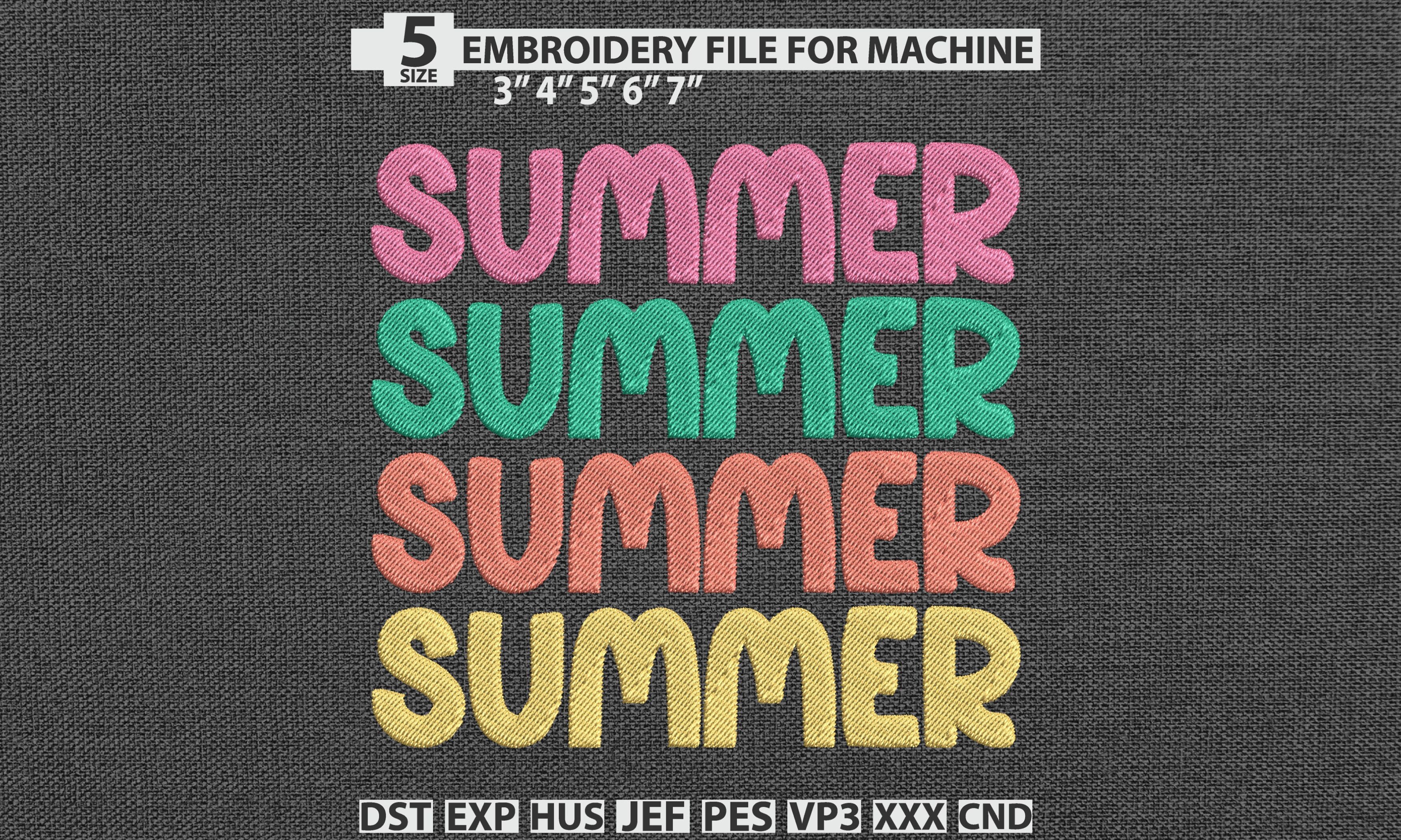 Retro Stacked Summer Embroidery