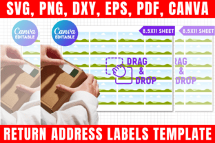 Return Address Labels Template Graphic by freshzone228 · Creative Fabrica