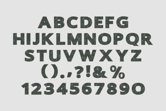Rough Grunge Font PNG with transparent background - Preview 3