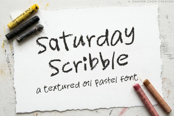 Saturday Scribble Font PNG with transparent background - Preview 2