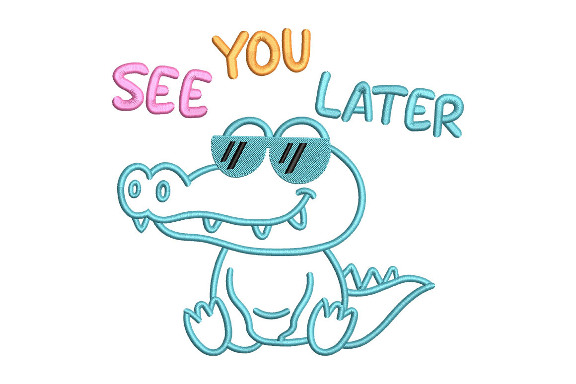 See You Later Crocodile Design