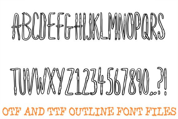 Skinny Worms Font PNG with transparent background - Preview 1
