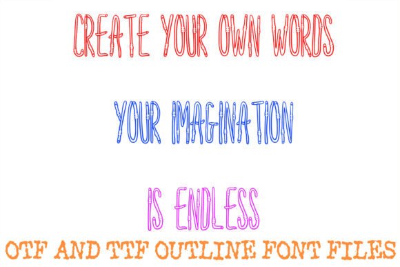 Skinny Worms Font PNG with transparent background - Preview 2