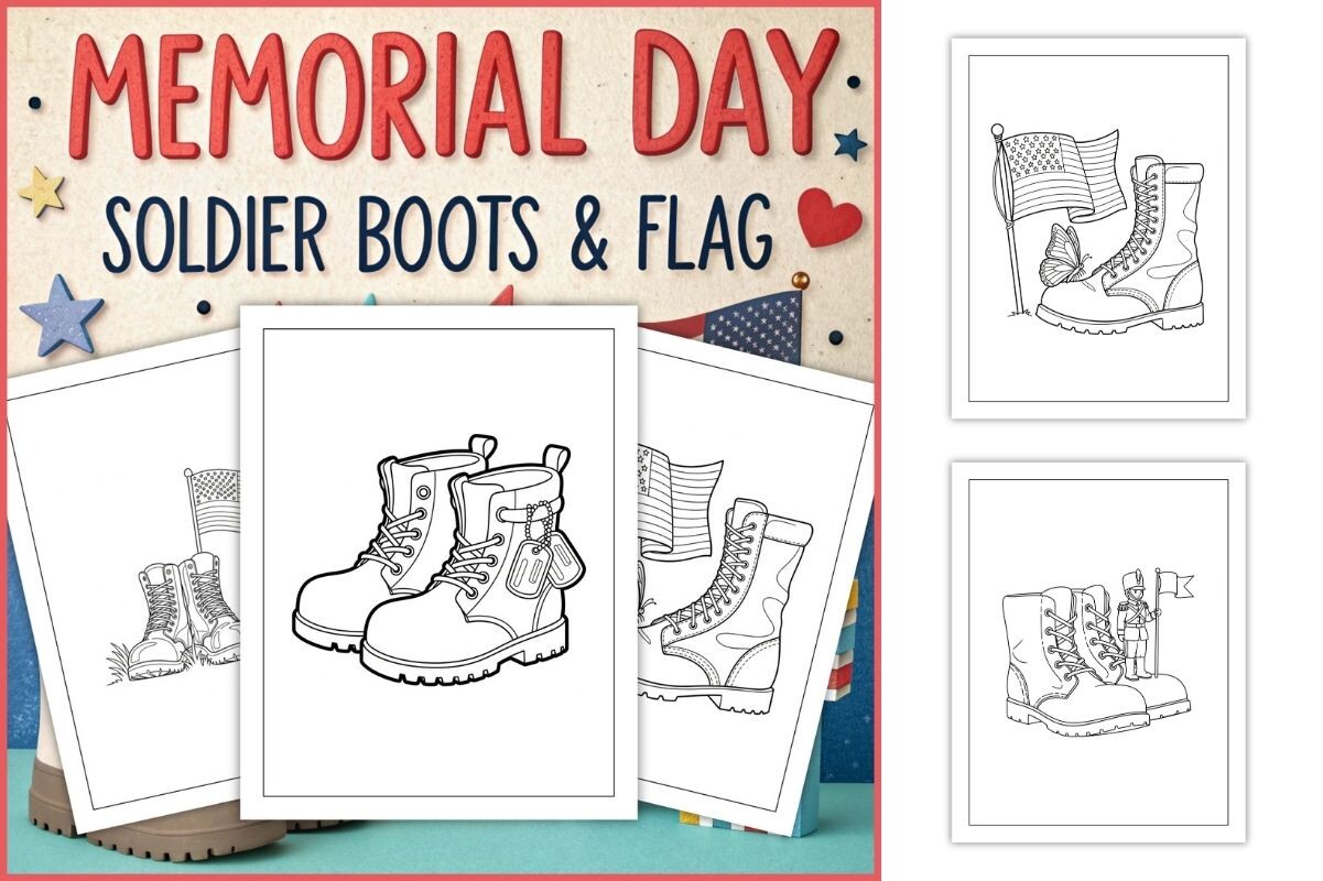Soldier’s Boots & Flag Memorial Day