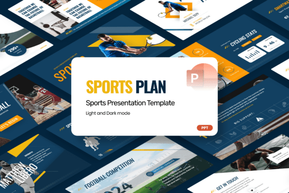 Preview of Sports Plan PowerPoint sports presentation template