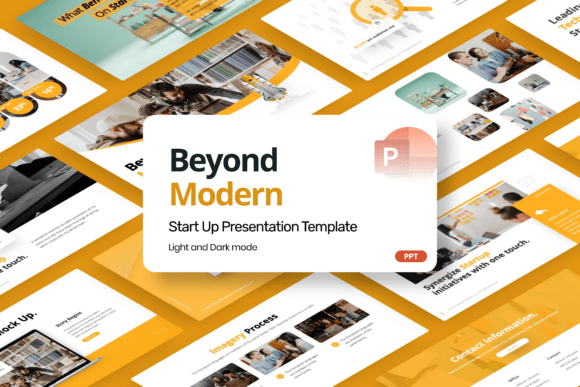 Preview of StartUp Beyond Modern PowerPoint business report presentation template