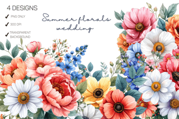 Summer Floral Wedding PNG