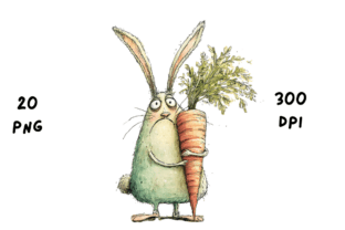 Whimsical Sad Animals Clipart Set Graphic by giraffecreativestudio ...