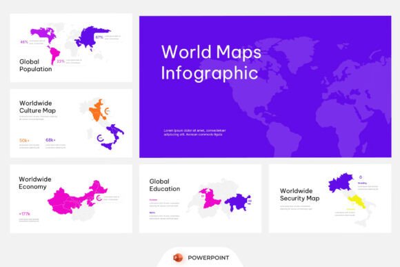 World Map Infograph PowerPoint