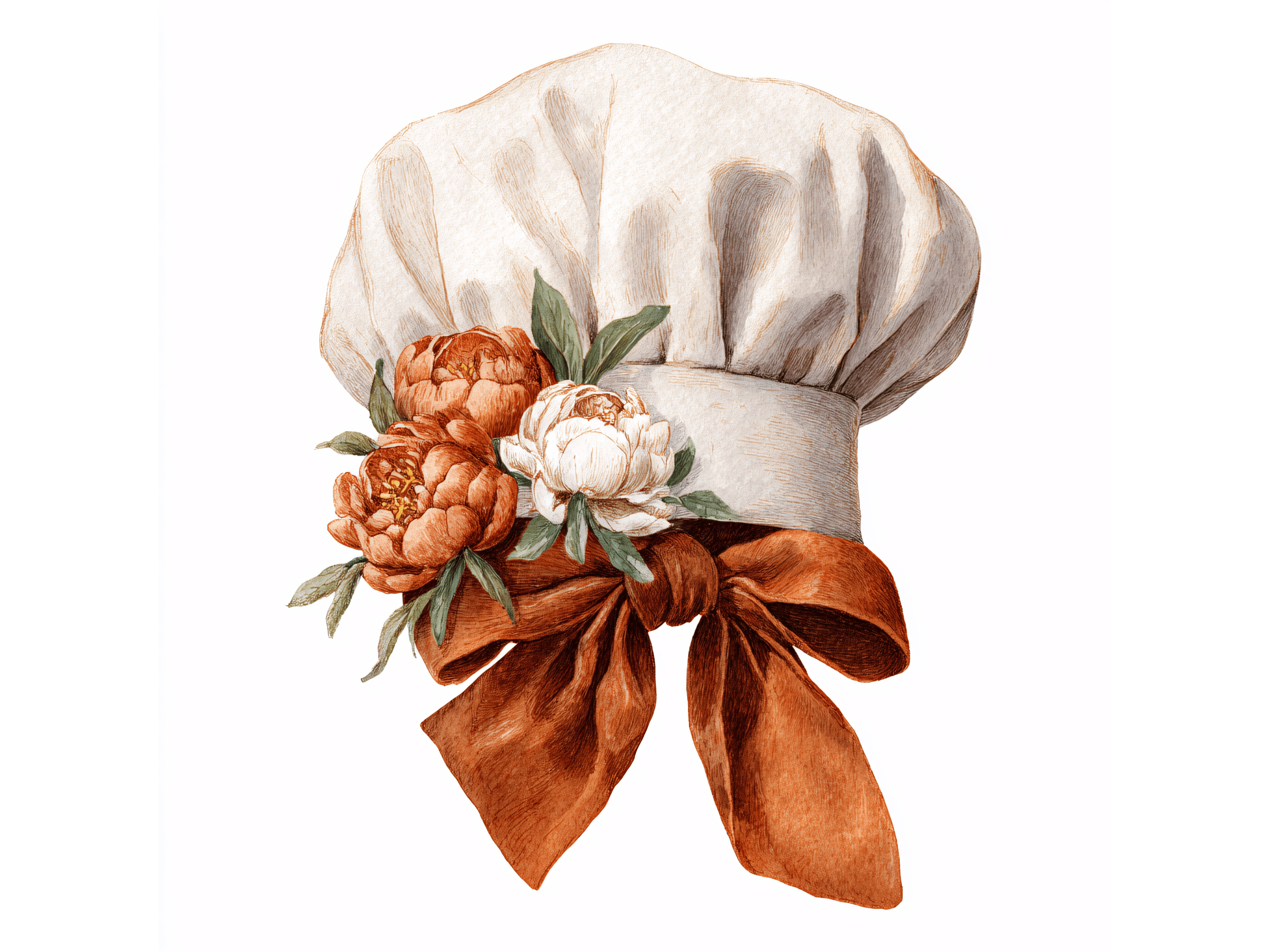10 JPG Floral Chef Hat Autumn Set