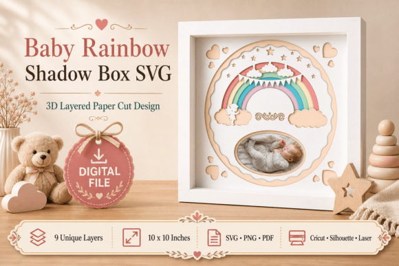 Shadow Boxes 3D SVG Cut Files for Paper Crafts - Creative Fabrica