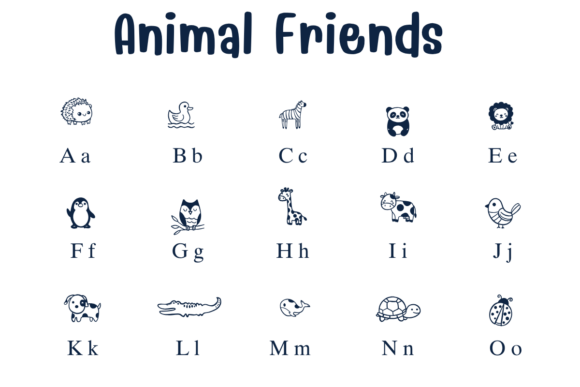Animal Friends Font - Preview 1