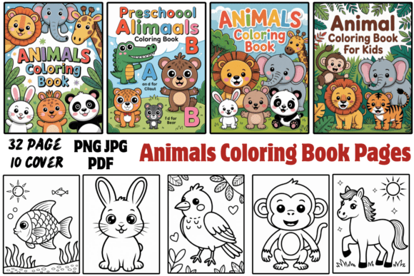 Animals KIds Coloring Book Pages