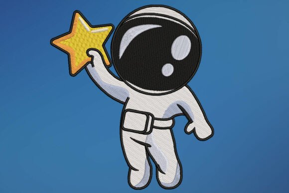 Astronaut Embroidery Design