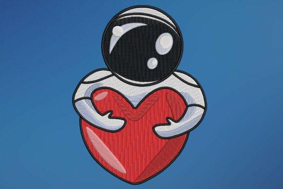 Astronaut Embroidery Design