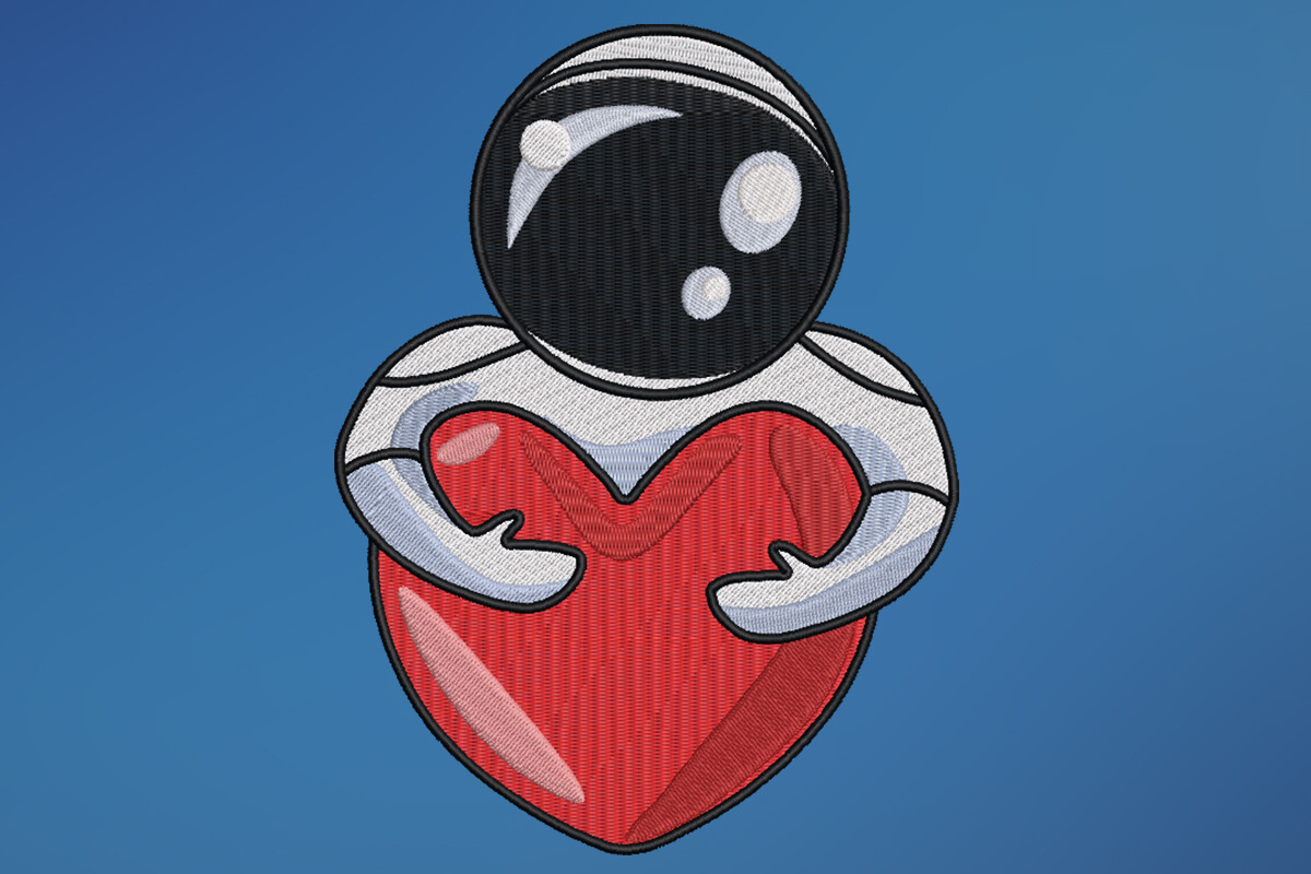 Astronaut Embroidery Design