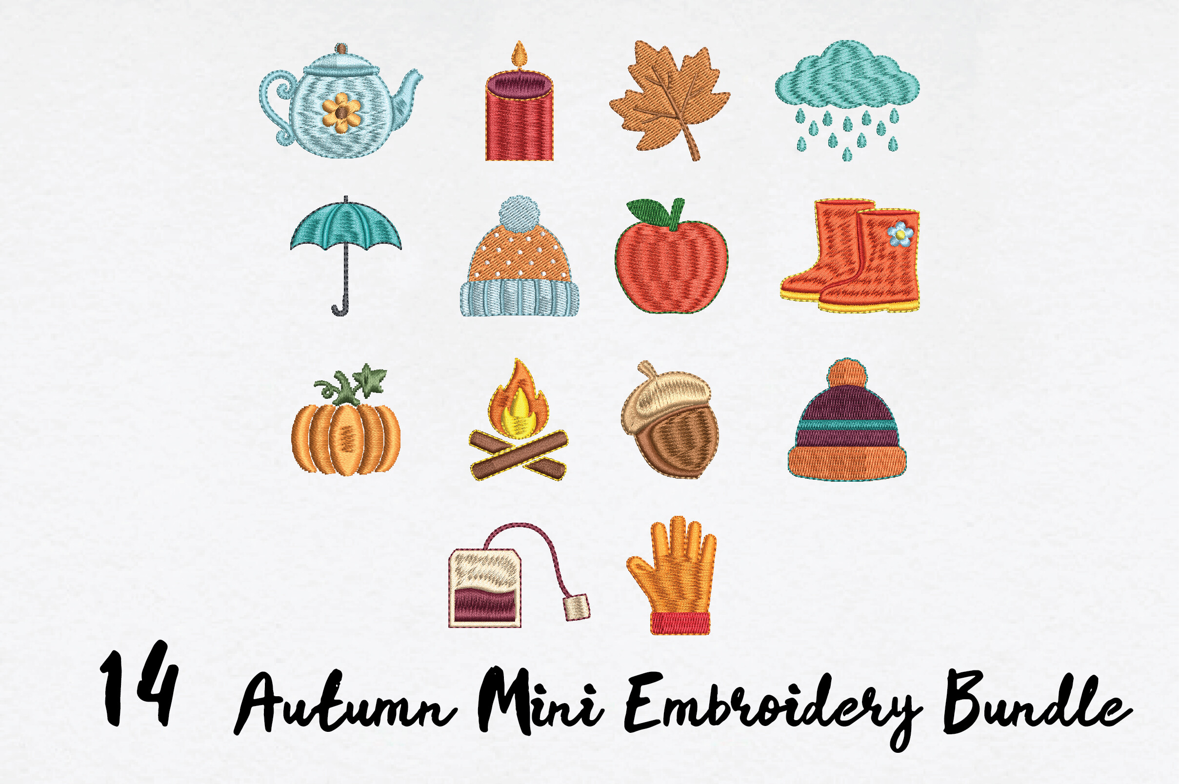 Autumn Mini Embroidery Bundle