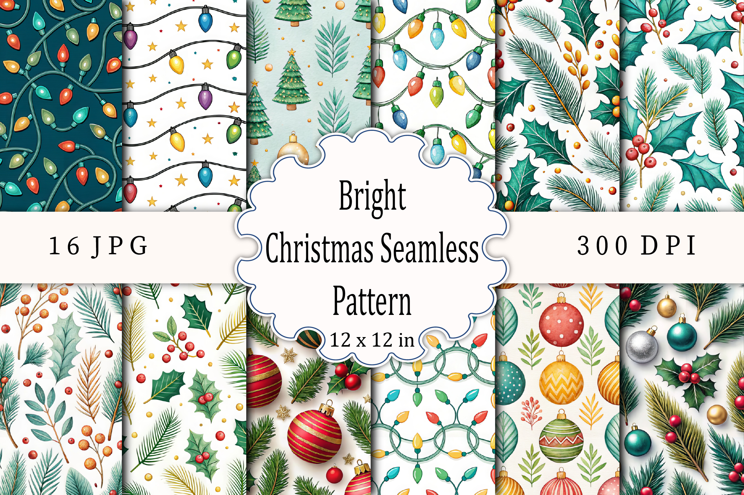 Bright Christmas Seamless Pattern