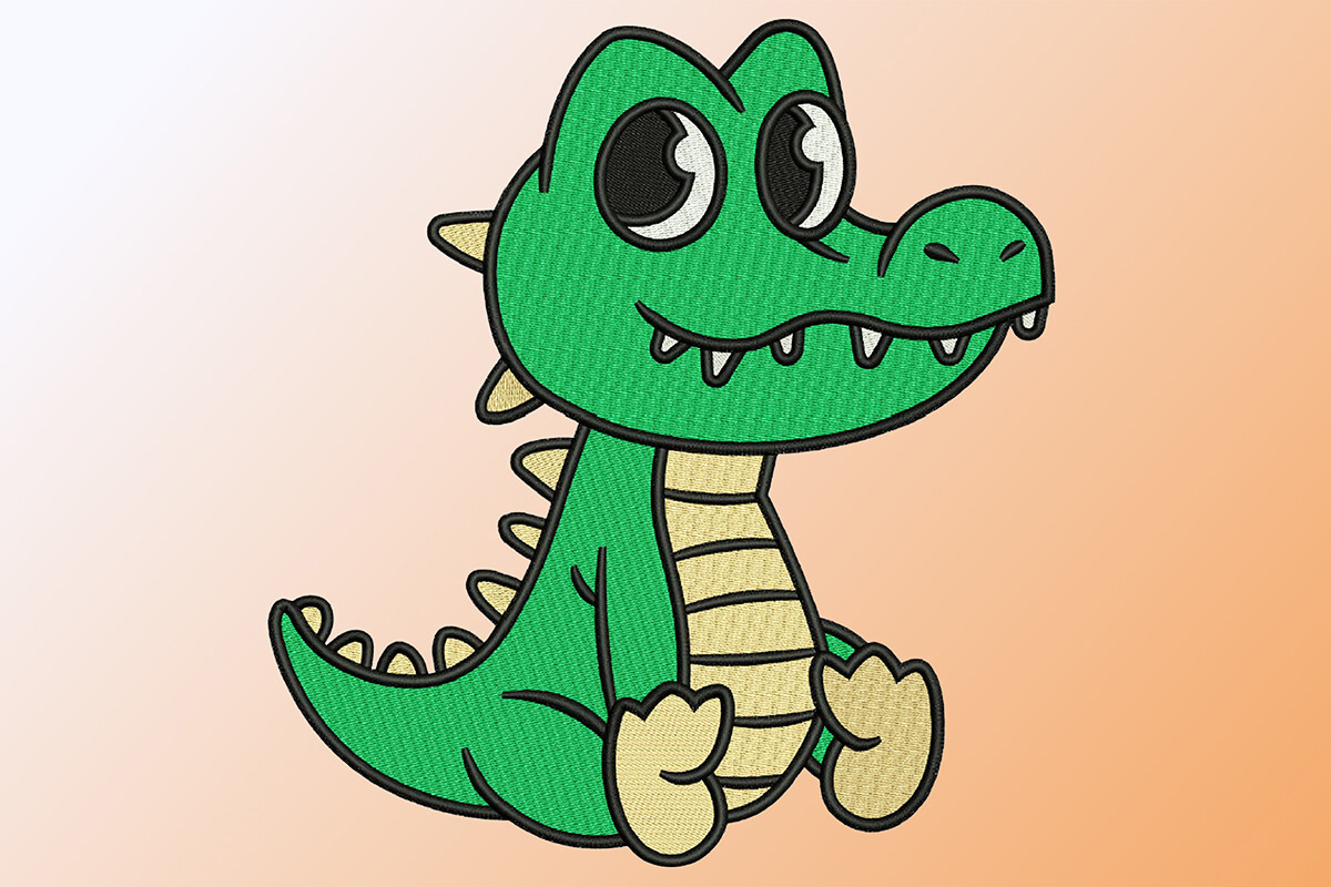 Chibi Sitting Alligator