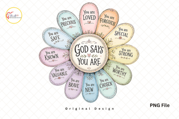 Christian Faith God Says You Are PNG Gráfico Diseños de Camisetas Por FabiCraft99